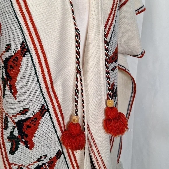 ❤️🔥❤️ vintage sweater poncho | 70s serape vest poncho - Picture 5 of 7